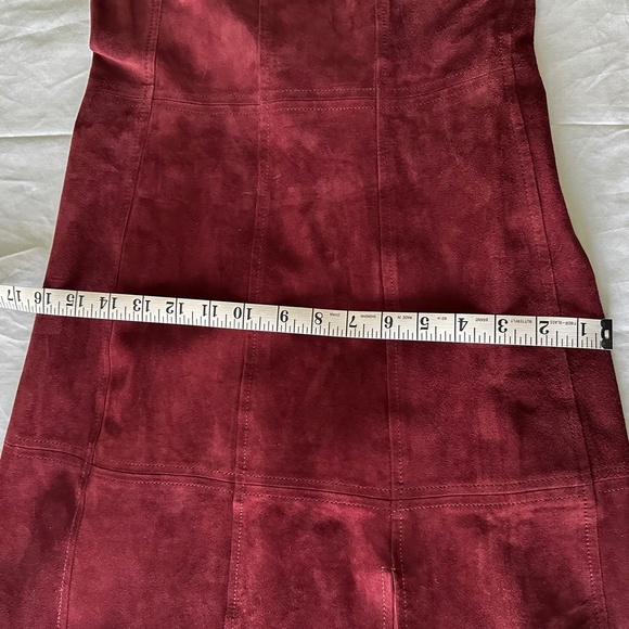 NWT INTERMIX Swede Burgundy Wine colour designer Dress size 2 - Picture 12 of 15